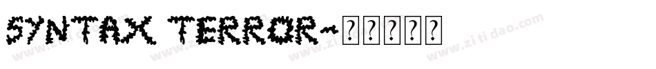 Syntax Terror字体转换